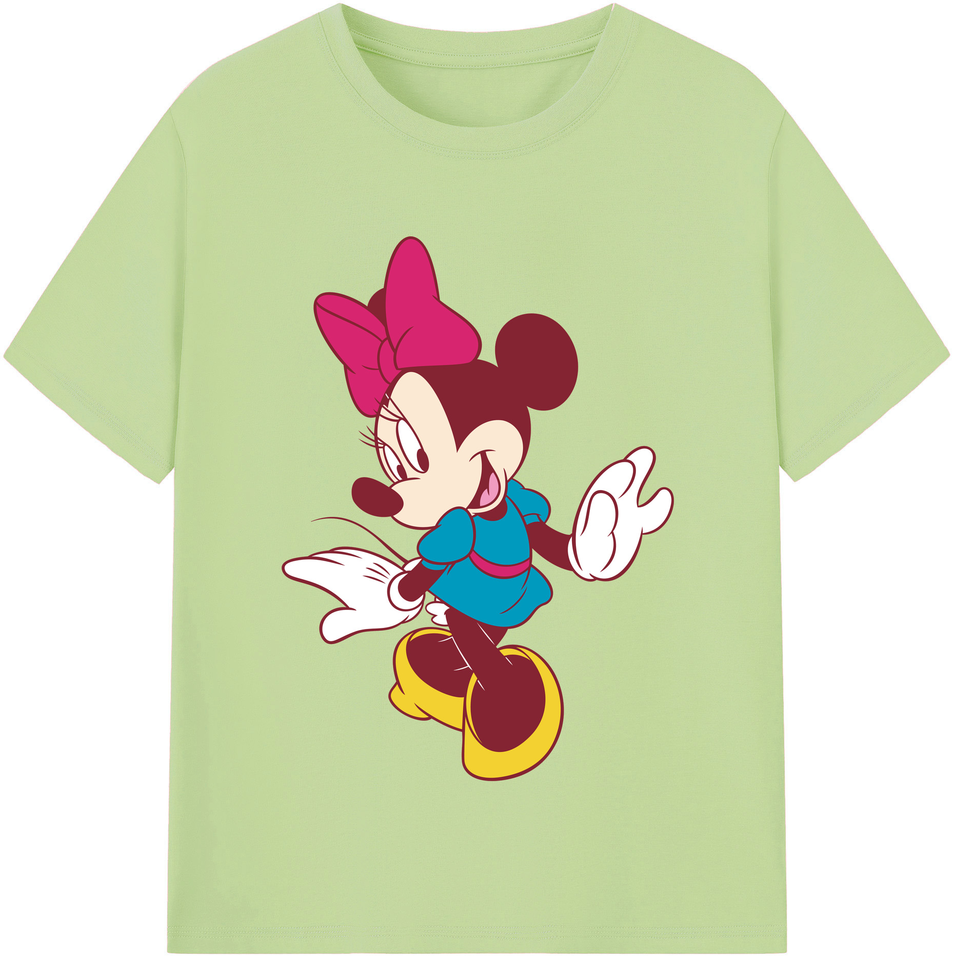 （画像用） ミッキーマウス Mickey Mouse 綿100％半袖Tシャツ（フロントプリント）